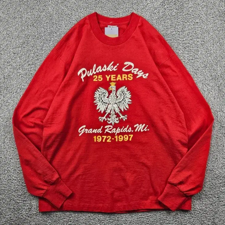 [BUNJANG] Fruit of the Loom 90s USA Single Stitch Long Sleeve Red L / 90&
