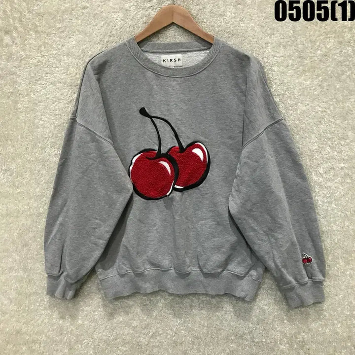 [BUNJANG] Kirsh Cherry Sweatshirt Gray L / 키르시 체리 맨투맨 그레이 L