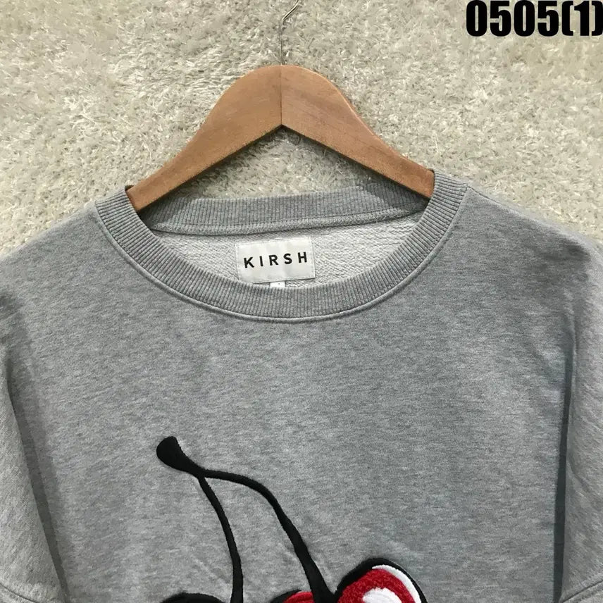 [BUNJANG] Kirsh Cherry Sweatshirt Gray L / 키르시 체리 맨투맨 그레이 L