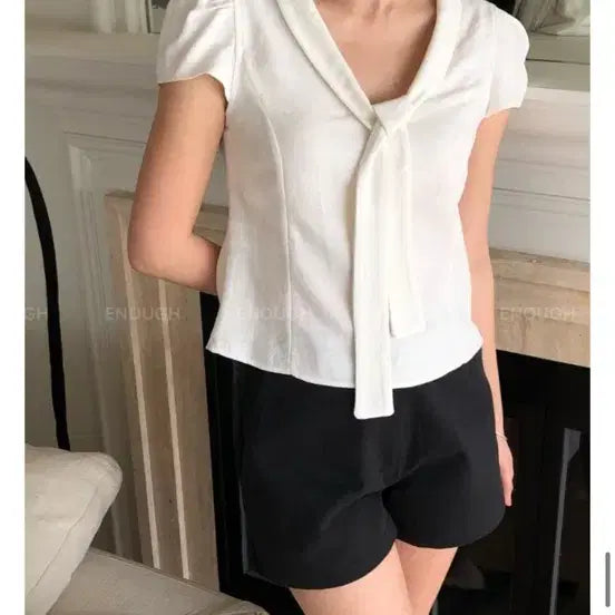 [BUNJANG] Founders Tie Blouse / 파운더스 타이 블라우스