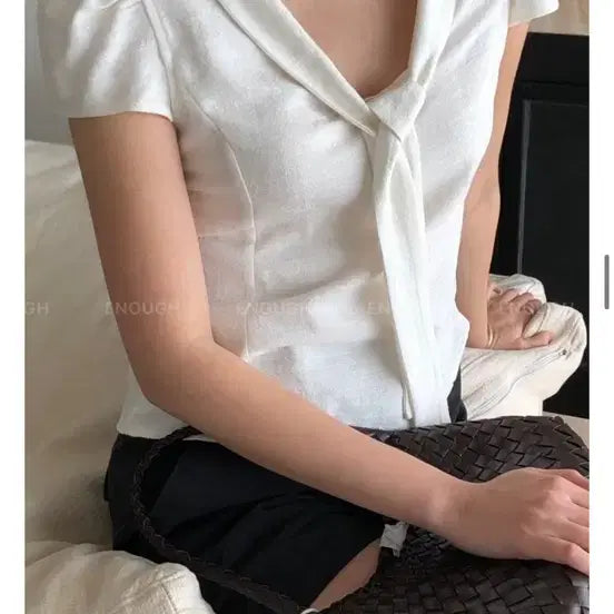[BUNJANG] Founders Tie Blouse / 파운더스 타이 블라우스