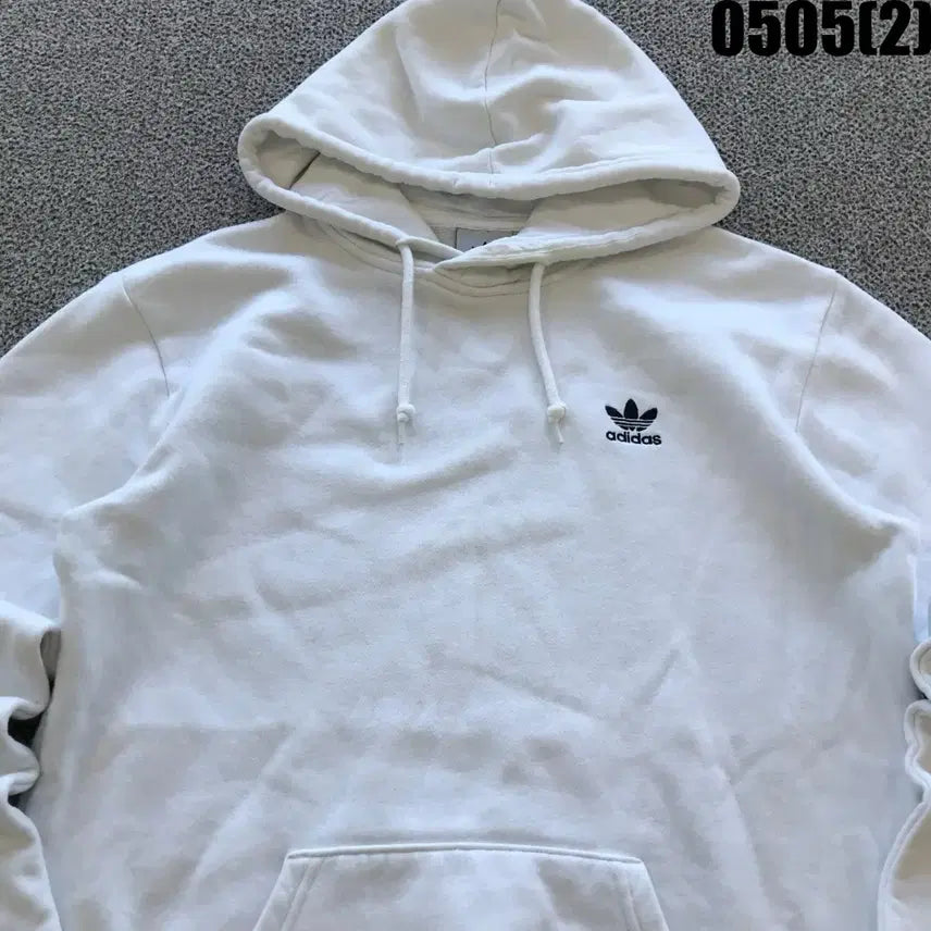 [BUNJANG] Adidas White Hoodie M / 아디다스 화이트 후드티 m