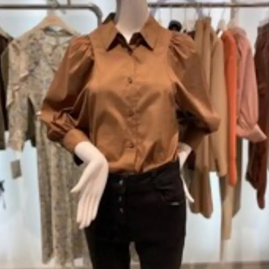 [BUNJANG] Jook Volume Puff Sleeve Collar Blouse / [55]주크 볼륨 퍼프 소매 카라 블라우스