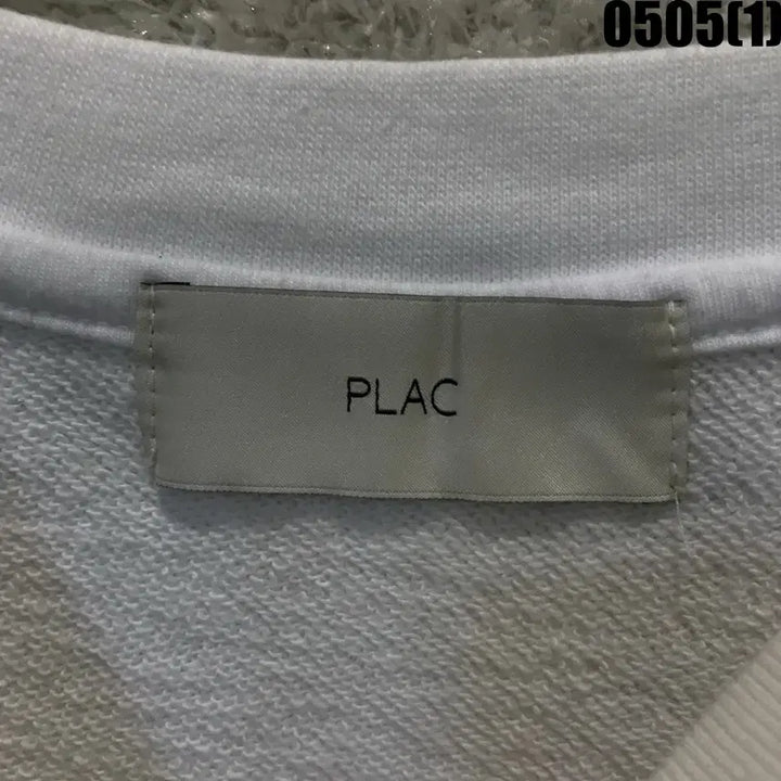 [BUNJANG] PLAC White Printing Sweatshirt T-shirt (S) / PLAC 화이트 프린팅 맨투맨 티셔츠 s
