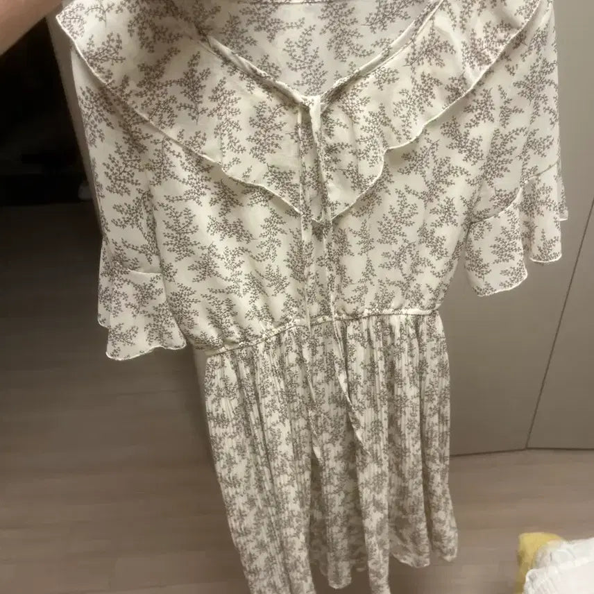 [BUNJANG] Patterned Mini Dress with Frill Detail / 여름 원피스