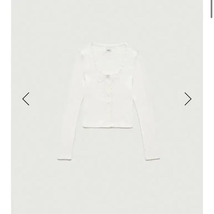 [BUNJANG] The Barnet Lace Trim Button-Up White Top / 더바넷 레이스 트리밍 버튼업 화이트 탑