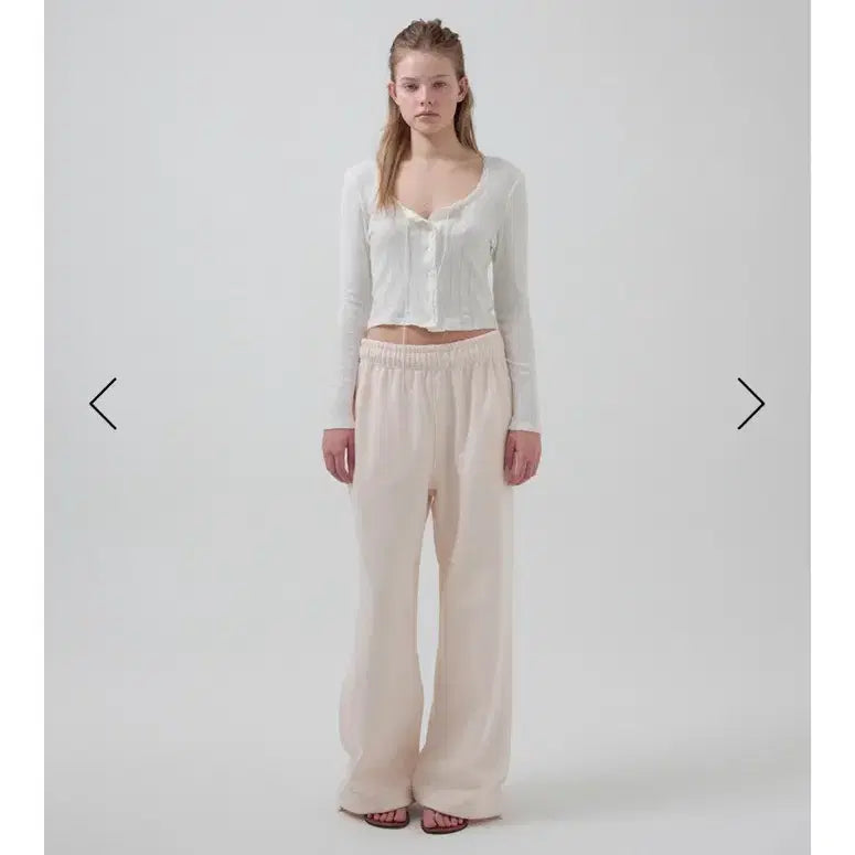 [BUNJANG] The Barnet Lace Trim Button-Up White Top / 더바넷 레이스 트리밍 버튼업 화이트 탑