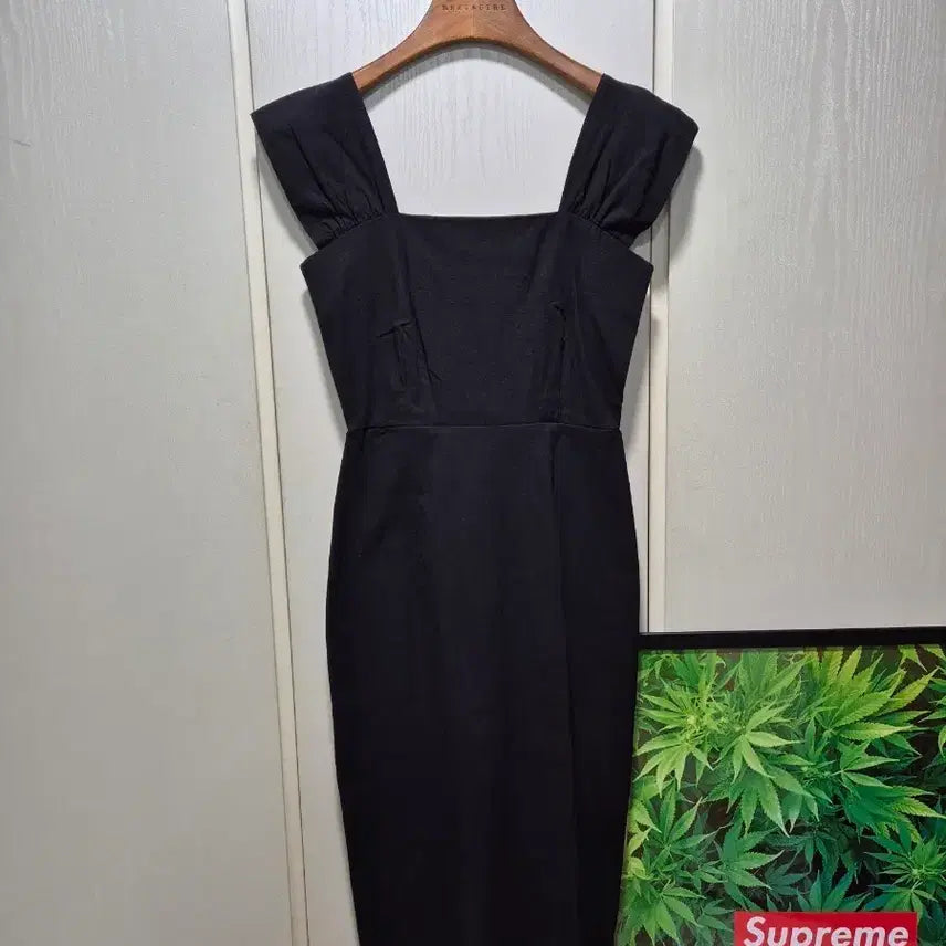 [BUNJANG] Black Square Neck Sleeveless Linen Dress / (세일)(새상품)블랙 스퀘어넥 슬리브 린넨원피스