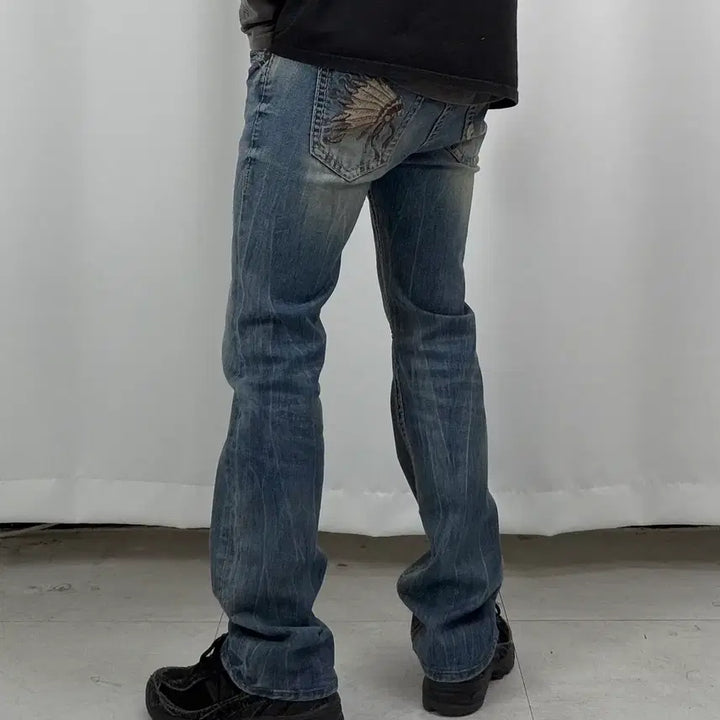 [BUNJANG] Vintage Washed Bootcut Denim Jeans / a335) 28 빈티지 워싱 부츠컷 데님/청바지