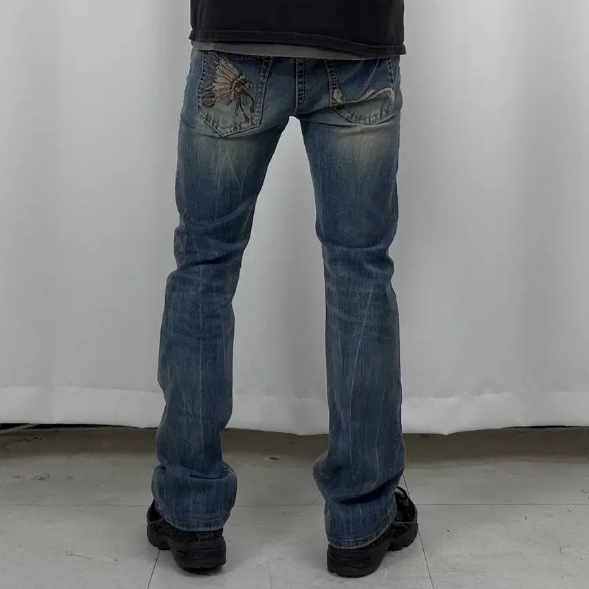 [BUNJANG] Vintage Washed Bootcut Denim Jeans / a335) 28 빈티지 워싱 부츠컷 데님/청바지