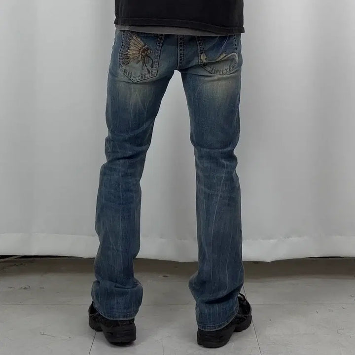 [BUNJANG] Vintage Washed Bootcut Denim Jeans / a335) 28 빈티지 워싱 부츠컷 데님/청바지
