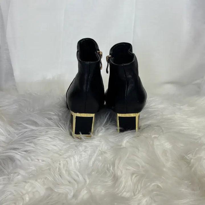 [BUNJANG] Cat Maccony Black Round Toe Ankle Boots / 캣 매코니 블랙 라운드 토 앵클 부츠