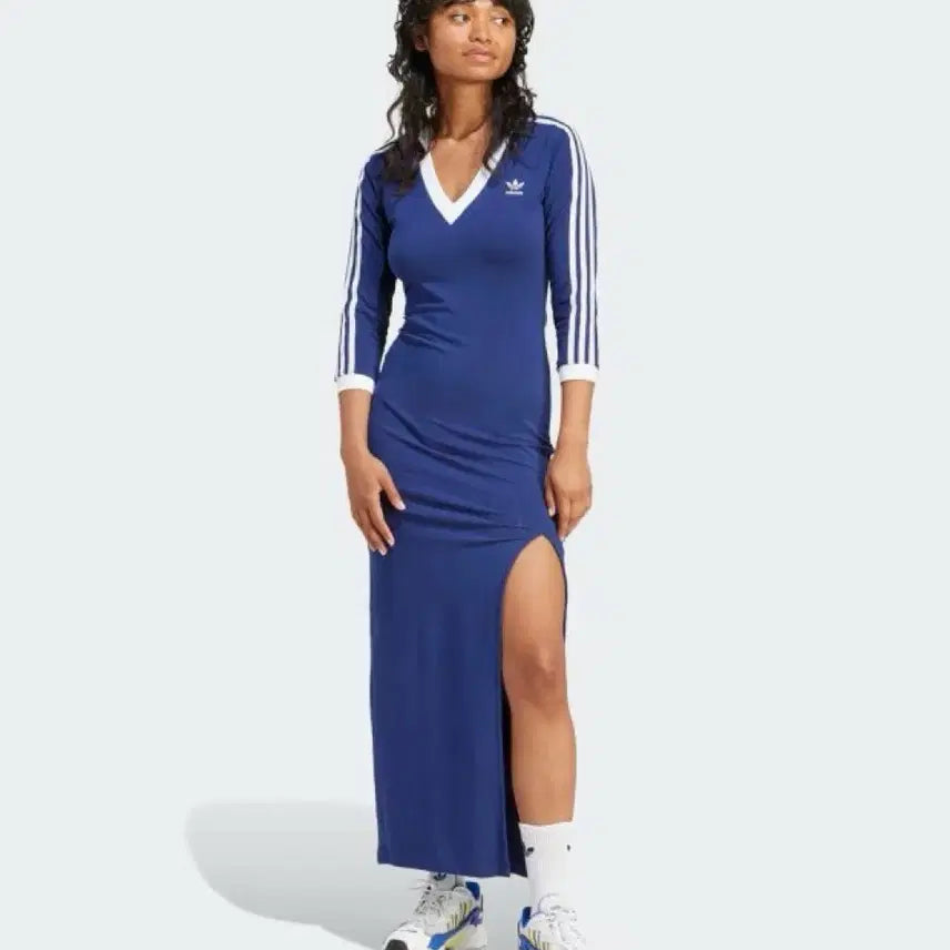 [BUNJANG] Adidas Three-Stripes Long Dress / 아디다스 삼선 롱원피스