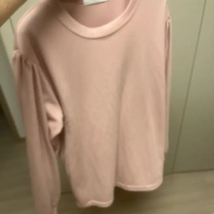 [BUNJANG] Pink Round Neck Puff T-Shirt / 분홍색 라운드넥 퍼프티