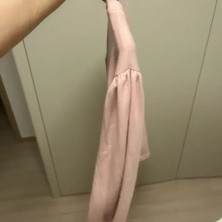[BUNJANG] Pink Round Neck Puff T-Shirt / 분홍색 라운드넥 퍼프티