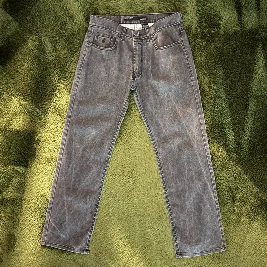 [BUNJANG] Roca Wear Vintage Washed Textured Denim Pants / [34] Roca Wear 로카웨어 빈티지 워싱 텍스쳐드 데님 팬츠