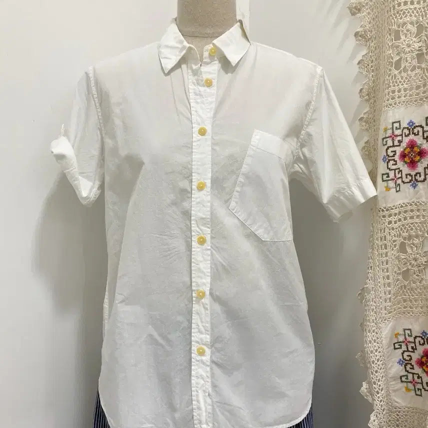 [BUNJANG] Margaret Howell White Short Sleeve Shirt / Margaret Howell 화이트 반팔셔츠