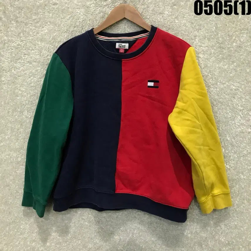 [BUNJANG] Tommy Hilfiger Colorblock Sweatshirt XL / 타미힐피거 컬러블럭 맨투맨 XL