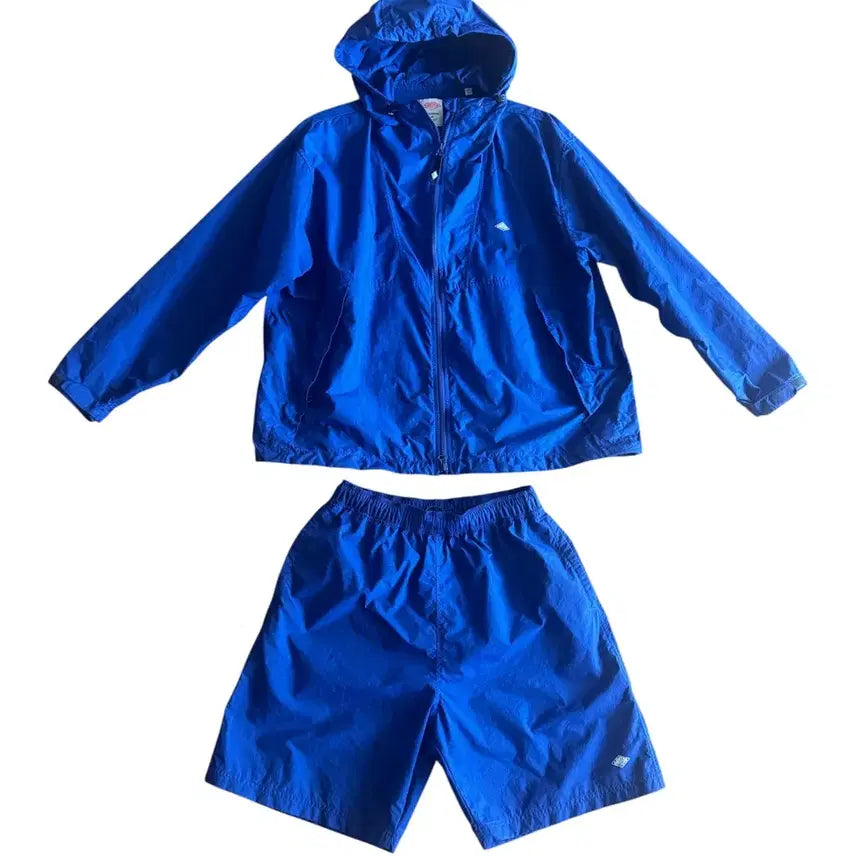 [BUNJANG] DANTON Hooded Windbreaker Jacket (L) / DANTON 블루 후드 바람막이(L)