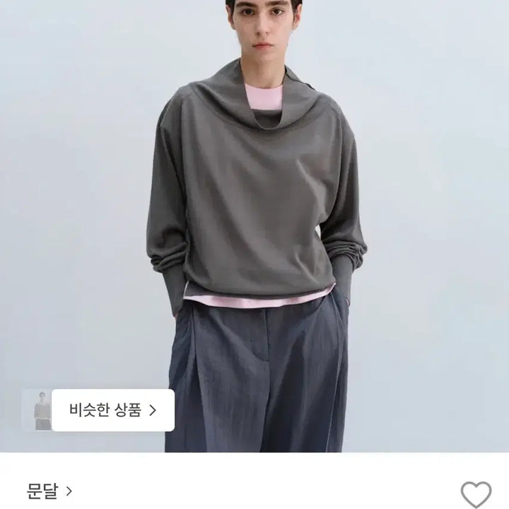 [BUNJANG] Mundal Charcoal Knit Pullover / 문달 차콜색 니트 풀오버