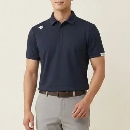 [BUNJANG] Descente Short Sleeve Polo Shirt / [95]데상트 반팔 카라티