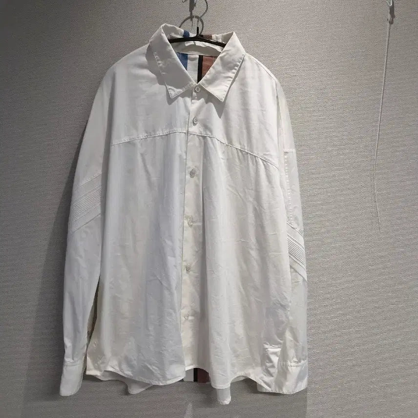 [SOLD OUT] SYSTEM 화이트 스트라이프 셔츠