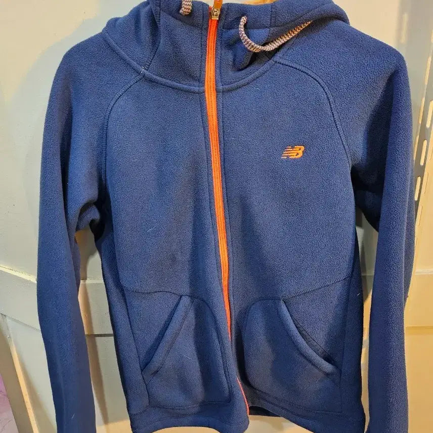 [BUNJANG] New Balance Blue Fleece Hooded Zip-Up Jacket / <만원빈티지>뉴발란스 블루 후리스 후드 집업