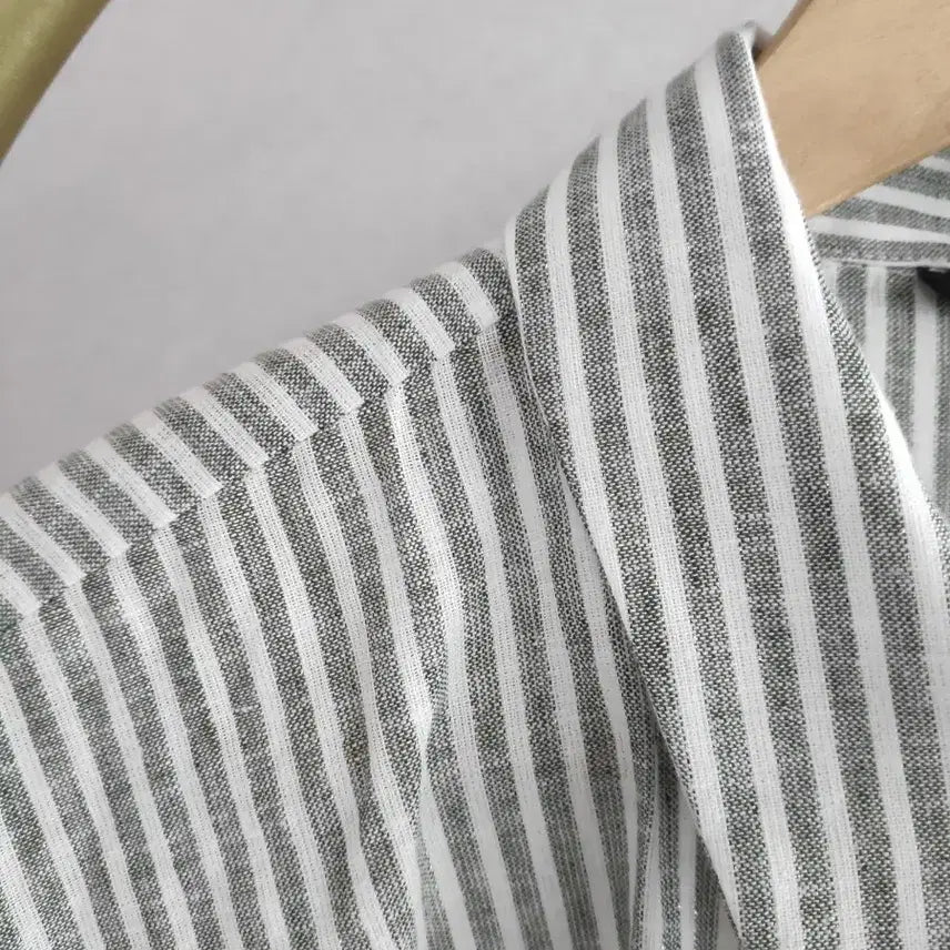 [BUNJANG] Zara Striped Tie Blouse Shirt / 자라 스트라이프 매듭 셔츠 블라우스
