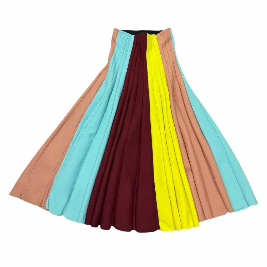 [BUNJANG] Lucky Chouette Knit Long Pleated Skirt / 럭키슈에뜨 니트 롱 플리츠 스커트 치마