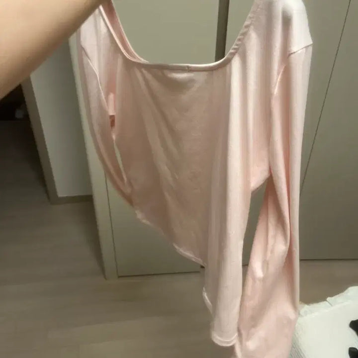 [BUNJANG] Rena Chrismer Pink Long Sleeve T-Shirt XL / Rena Chrismer 핑크 긴팔 티셔츠 XL