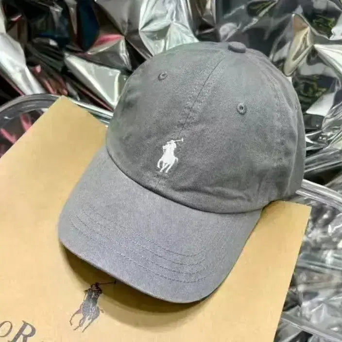[BUNJANG] Polo Ralph Lauren Grey Cotton Twill Baseball Cap / 폴로 랄프로렌 그레이 면볼캡