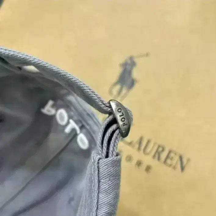 [BUNJANG] Polo Ralph Lauren Grey Cotton Twill Baseball Cap / 폴로 랄프로렌 그레이 면볼캡