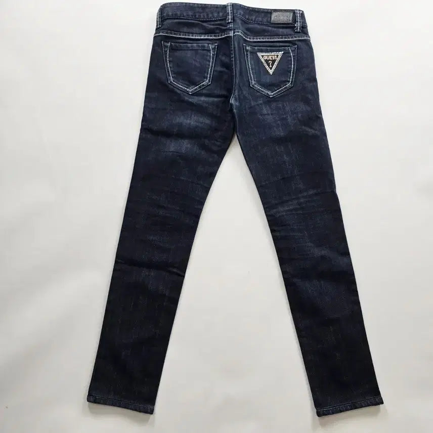 [BUNJANG] Guess Cropped Skinny Jeans Cubic Logo Denim Size 26 / 게스 청바지 약스판 진청 큐빅 데님 사이즈26 R5436