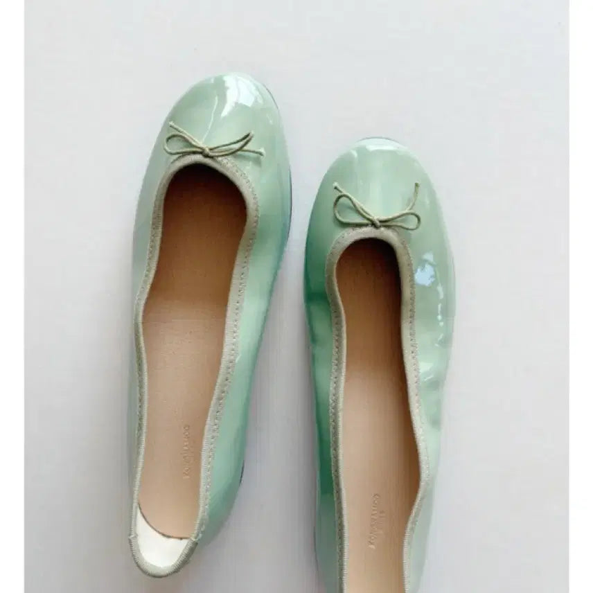 [BUNJANG] Bean Sprouts Flat Shoes - Mint / 콩나무플랫 슈즈 민트