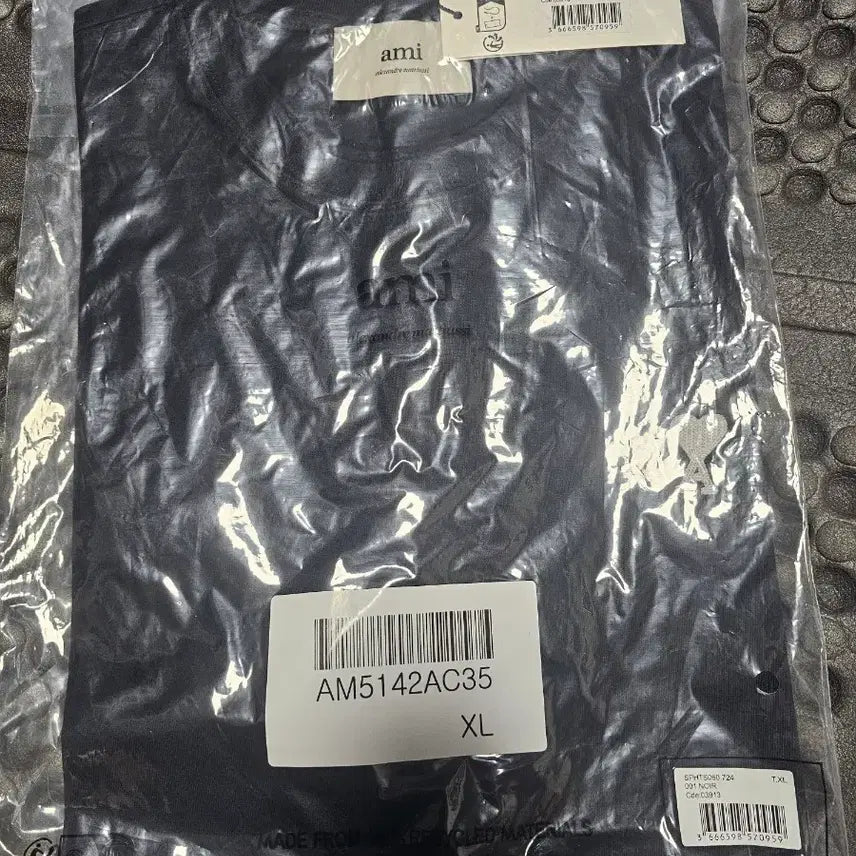 [BUNJANG] Ami Black Logo Short Sleeve T-Shirt XL / 아미 블랙 로고 반팔 티셔츠 XL