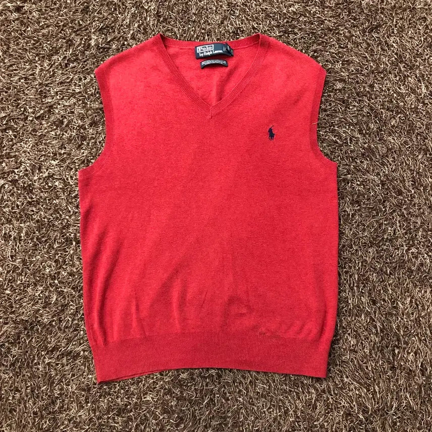 [BUNJANG] Polo Ralph Lauren V-Neck Knit Vest / M 폴로 랄프로렌 브이넥 니트 조끼 베스트