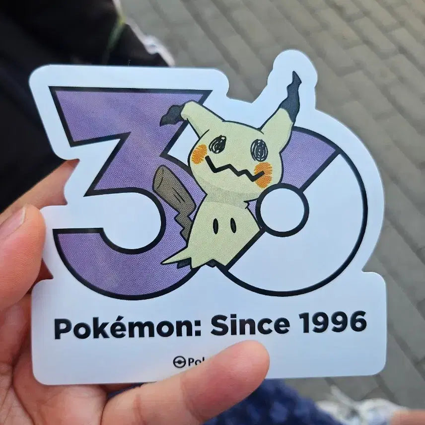 [BUNJANG] Pokemon 30th Anniversary Logo Sticker - Tails / 포켓몬스터 30주년 로고 스티커 따라큐