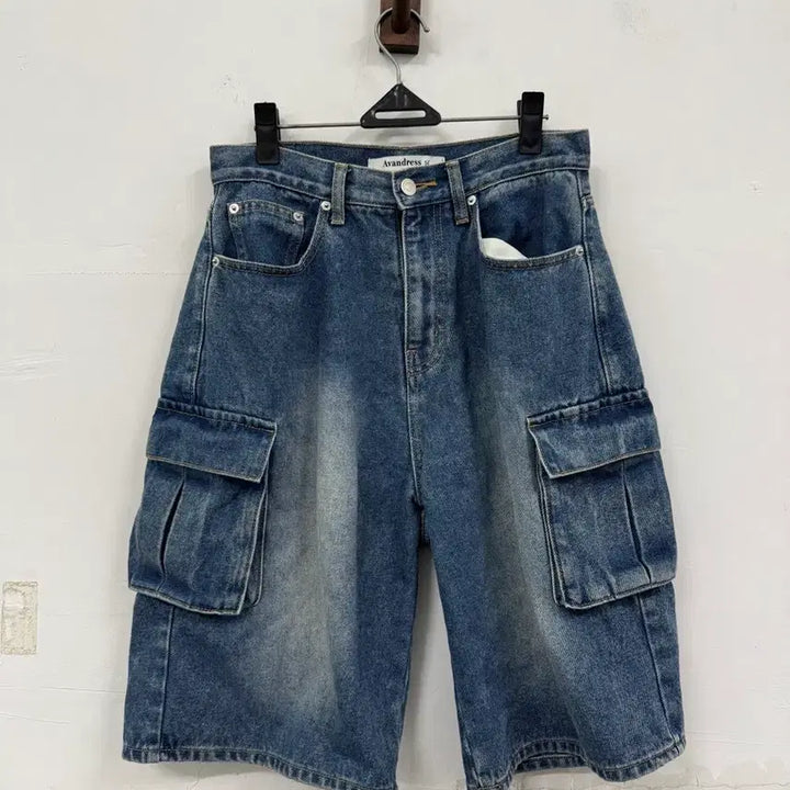 [BUNJANG] Urban Dress Bermuda Denim Cargo Pants / (M)어반드레스 버뮤다 데님 카고팬츠