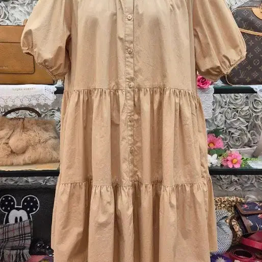 [BUNJANG] ZARA 100% Cotton Tiered Mini Dress / ZARA 자라 면 100% 바스락 티어드 미니원피스 (55 66 77)