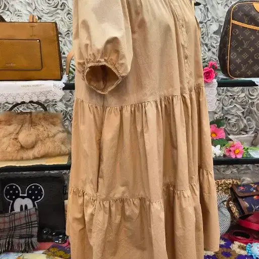 [BUNJANG] ZARA 100% Cotton Tiered Mini Dress / ZARA 자라 면 100% 바스락 티어드 미니원피스 (55 66 77)