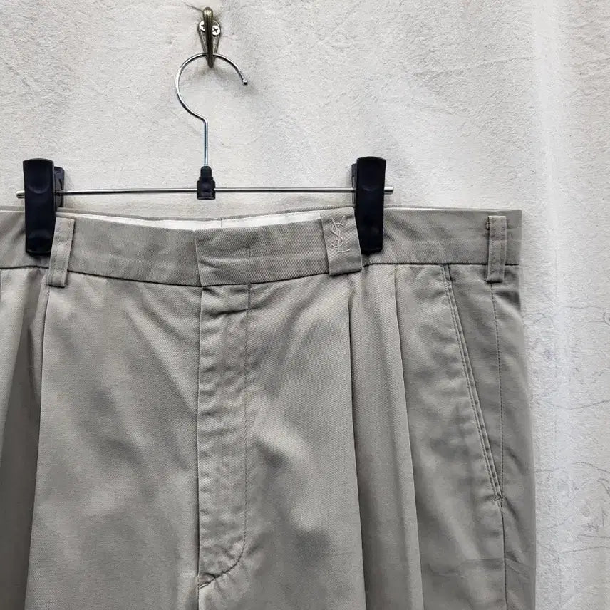 [BUNJANG] Saint Laurent Beige Cotton Pants / 입생로랑 베이지  면바지