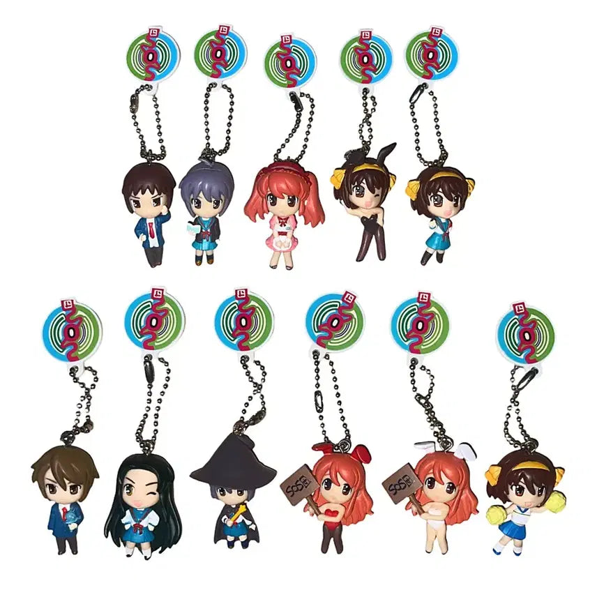 [BUNJANG] Suzumiya Haruhi Figure Mascot Keychain / 스즈미야 하루히 피규어 마스코트 키링