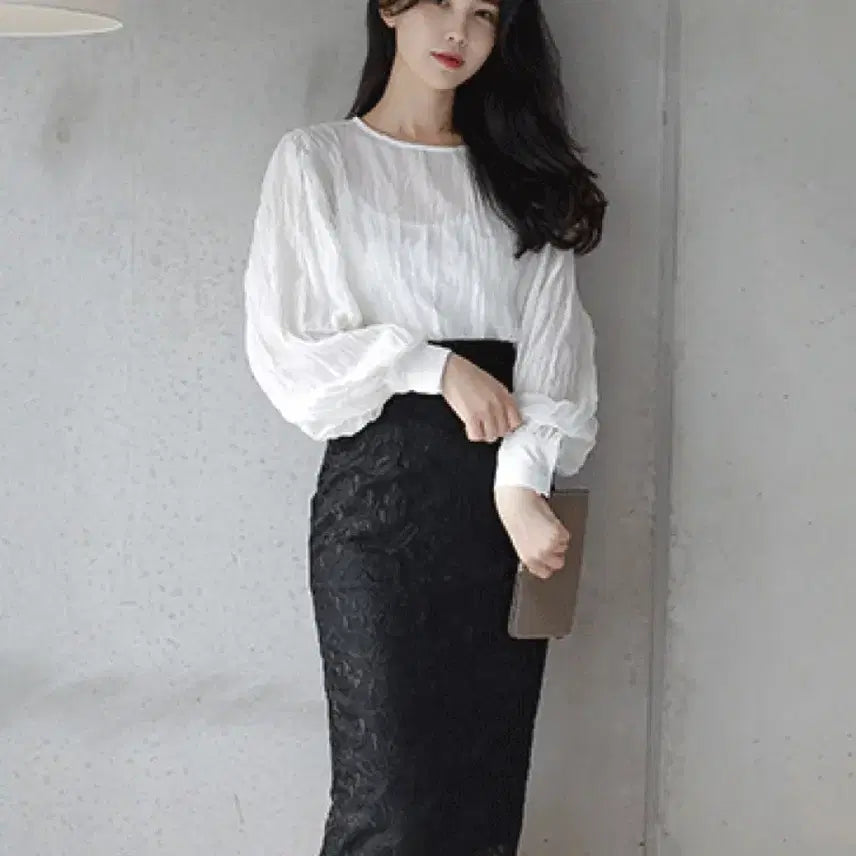 [BUNJANG] Benito/Renne Lace Skirt (S, Black/Beige) / 베니토/렌느 레이스 스커트 S (블랙/베이지, 상태좋음)
