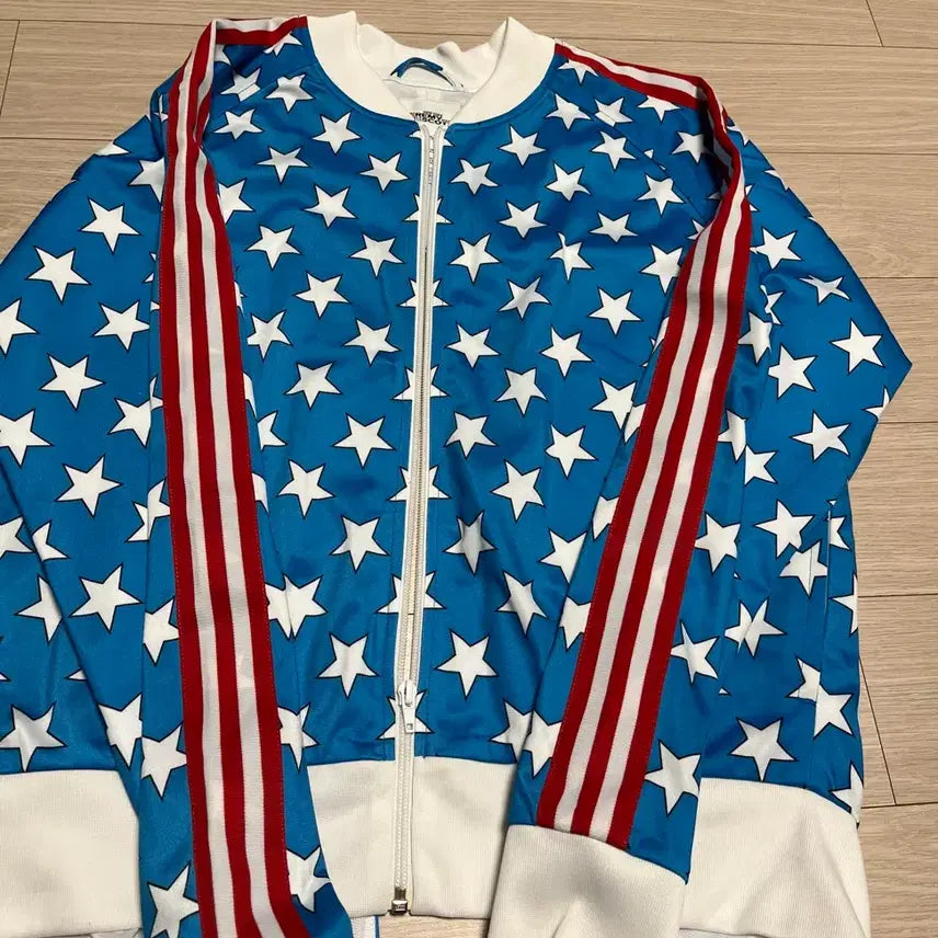 [BUNJANG] Adidas x Jeremy Scott Star Pattern Track Jacket / (거의새것)아디다스 제레미 스캇 타이 테일 트랙 자켓 85