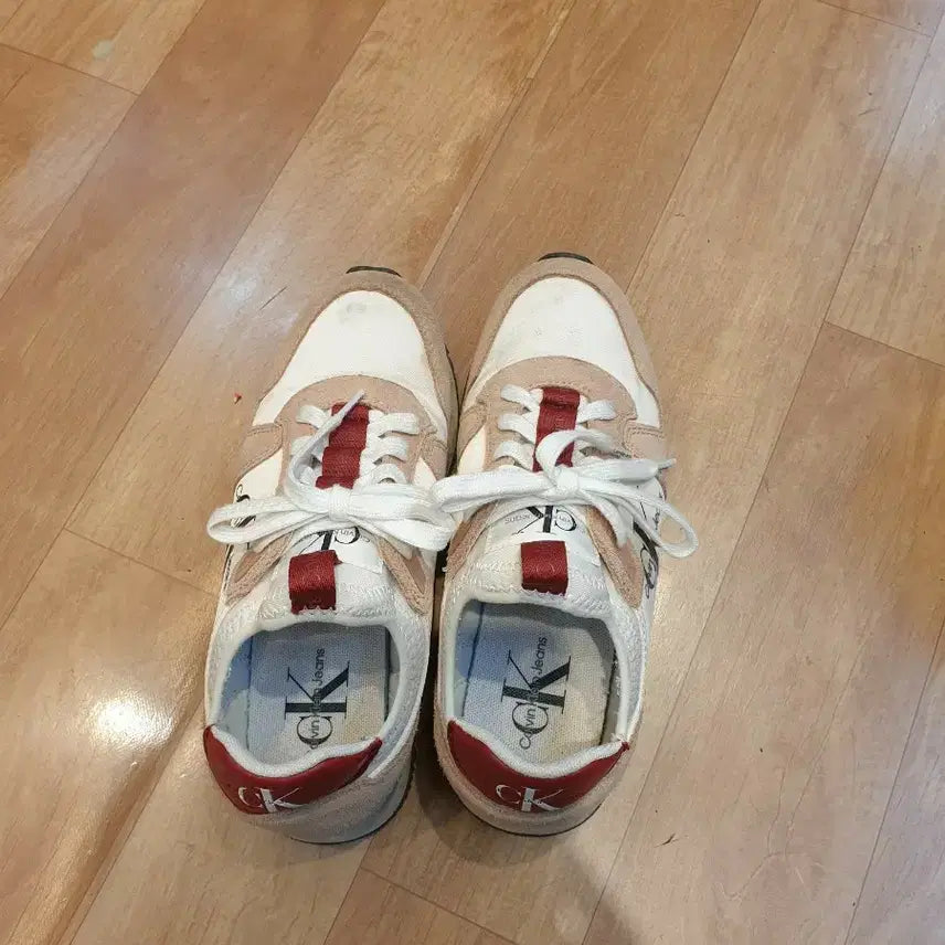 [BUNJANG] Calvin Klein CK Sneakers White/Red / 캘빈클라인 CK 스니커즈 운동화 화이트/레드