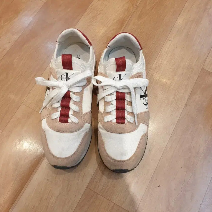 [BUNJANG] Calvin Klein CK Sneakers White/Red / 캘빈클라인 CK 스니커즈 운동화 화이트/레드