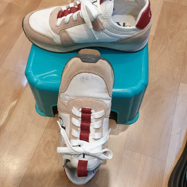 [BUNJANG] Calvin Klein CK Sneakers White/Red / 캘빈클라인 CK 스니커즈 운동화 화이트/레드