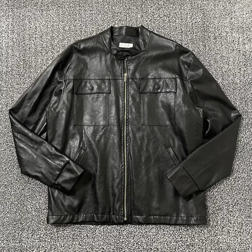 [BUNJANG] ECRU STANDARD Vintage Leather Multi-Pocket Rider Jacket / 빈티지9. ECRU STANDARD 가죽 멀티포켓 라이더 레더 자켓