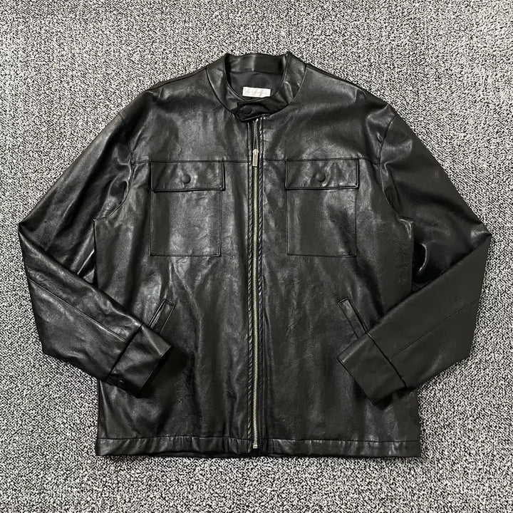 [BUNJANG] ECRU STANDARD Vintage Leather Multi-Pocket Rider Jacket / 빈티지9. ECRU STANDARD 가죽 멀티포켓 라이더 레더 자켓