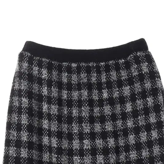 [BUNJANG] Wool Blend Check Long Skirt (Women&